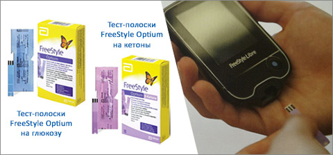 Тест-полоски Фристайл Оптиум совместимы с системой постоянного мониторинга глюкозы в крови FreeStyle Libre Flash