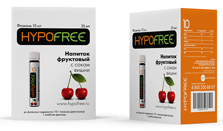 Напиток фруктовый ГипоФри (HypoFree), вкус вишня